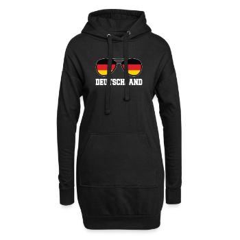 Lunettes de soleil drapeau allemand, Allemagne - Sweat-shirt à capuche long Femme - noir - Devant