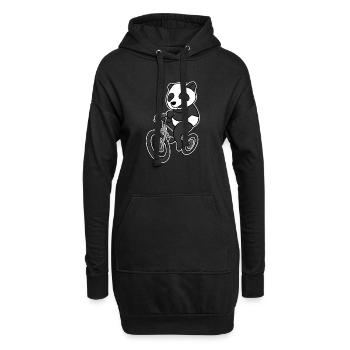 Panda Reiten Fahrrad T-Shirt Lustiger Sichuan Bär - Hoodie-Kleid - Schwarz - Vorne