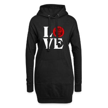 Hibou Amour Oiseaux Nocturnes Amoureux Prédateur Oiseau Cool - Sweat-shirt à capuche long Femme - noir - Devant