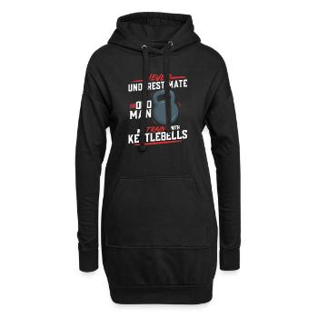 Kettlebell Workout Entraînement de fitness - Sweat-shirt à capuche long Femme - noir - Devant