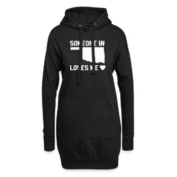 Jemand in Oklahoma liebt mich - Hoodie-Kleid - Schwarz - Vorne