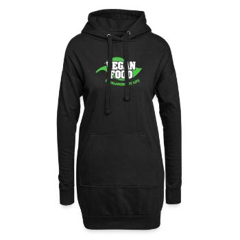 La nourriture végétalienne équilibre ma vie - Sweat-shirt à capuche long Femme - noir - Devant