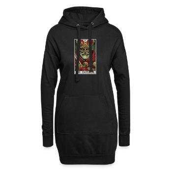 Carte de tarot L’Empereur Le Souverain - Sweat-shirt à capuche long Femme - noir - Devant