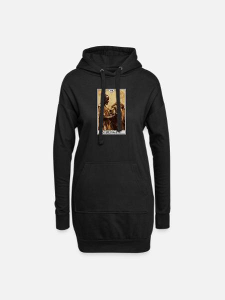 Tarotkarten Tarotkarte Strength Kraft - Hoodie-Kleid - Schwarz