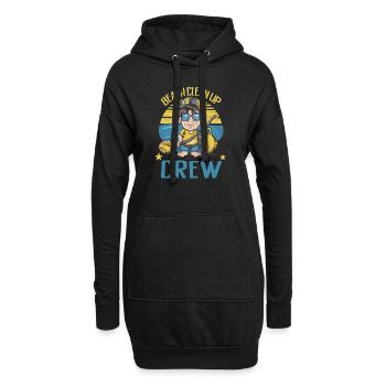 Badestrand & Meer plastikfrei gegen Verschmutzung - Hoodie-Kleid - Schwarz - Vorne