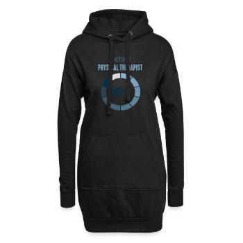 flagge USA Physiotherapeut Rretro Student - Hoodie-Kleid - Schwarz - Vorne