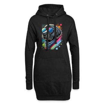 Vêtements drôles pour chiens – Mode tendance pour chiens - Sweat-shirt à capuche long Femme - noir - Devant