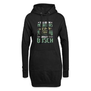 Au diable vos montagnes randonnée amusante - Sweat-shirt à capuche long Femme - noir - Devant