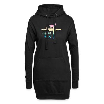 Je chèvre ce passionné de yoga - Sweat-shirt à capuche long Femme - noir - Devant