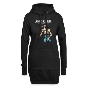 Retraité - Sweat-shirt à capuche long Femme - noir - Devant