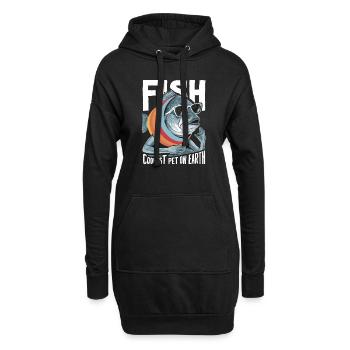Fish Coolest Pet On Earth Retro Sunglasses Funny - Hoodie-Kleid - Schwarz - Vorne