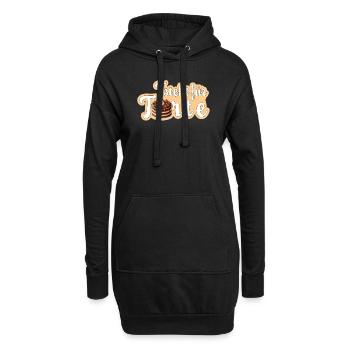 T steht für Torte - Hoodie-Kleid - Schwarz - Vorne
