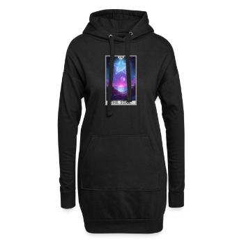 Tarotkarten Tarotkarte The Star Der Stern - Hoodie-Kleid - Schwarz - Vorne