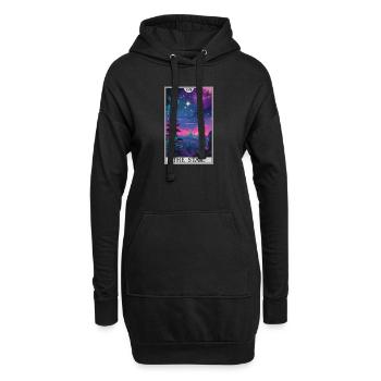 Tarotkarten Tarotkarte The Star Der Stern - Hoodie-Kleid - Schwarz - Vorne