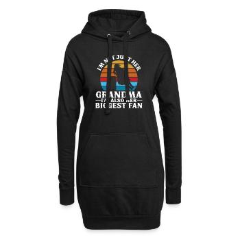 Cheval de course de barils de rodéo - Sweat-shirt à capuche long Femme - noir - Devant