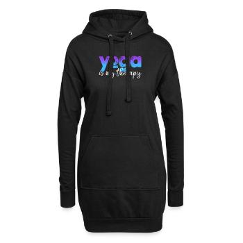 Le yoga est ma thérapie - Sweat-shirt à capuche long Femme - noir - Devant