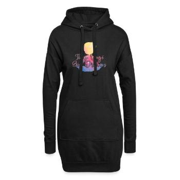 Tiny Yogi Big Dreams Meditation - Hoodie-Kleid - Schwarz - Vorne