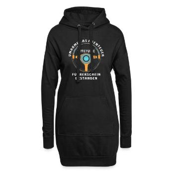 RÉUSSI L’AVENTURE DU PERMIS DE CONDUIRE - Sweat-shirt à capuche long Femme - noir - Devant