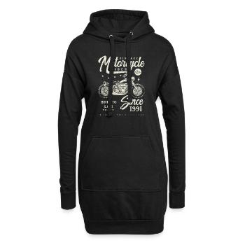 Moto Vintage Motards Moto Anniversaire 1991 - Sweat-shirt à capuche long Femme - noir - Devant