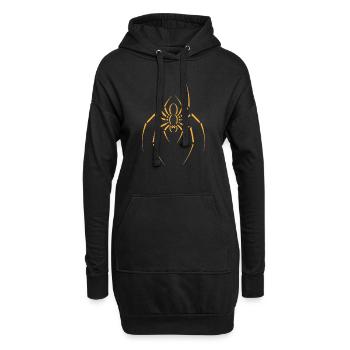 araignée - Sweat-shirt à capuche long Femme - noir - Devant