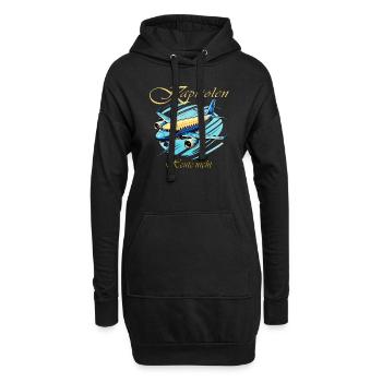 AVION Capers Pas aujourd’hui - Sweat-shirt à capuche long Femme - noir - Devant