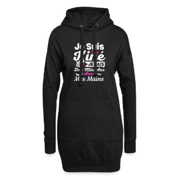 Je Suis Kinésithérapeute je fais des miracles - Sweat-shirt à capuche long Femme - noir - Devant