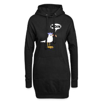 Moin Seagull Bottes en caoutchouc Bottes Speech Bubble - Sweat-shirt à capuche long Femme - noir - Devant