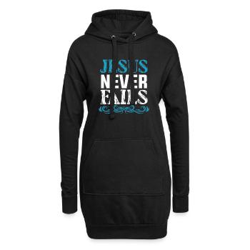 jesus god - Hoodie-Kleid - Schwarz - Vorne