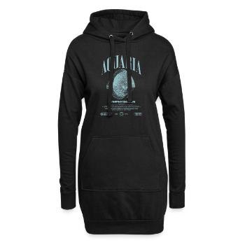 Diskus Cichlid Fish Keeper Moderne Streetwear - Hoodie-Kleid - Schwarz - Vorne