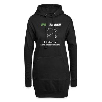 24H-Rennen Schwalbenschwanz Rennsport - Hoodie-Kleid - Schwarz - Vorne
