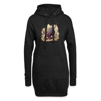 Armadillo Gürteltiere Gürteltier - Hoodie-Kleid - Schwarz - Vorne