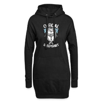 Offizielles Schlafshirt Lustiger Hai Pyjama - Hoodie-Kleid - Schwarz - Vorne