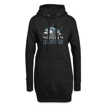 Chemise de nuit officielle Funny Shark Pyjamas - Sweat-shirt à capuche long Femme - noir - Devant