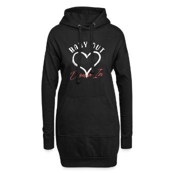 Baby out Doula in - Hoodie-Kleid - Schwarz - Vorne