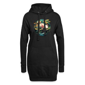 Axolotl - Sweat-shirt à capuche long Femme - noir - Devant