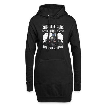 Drôle de karting Je fais courir des karts pour montrer aux garçons comment - Sweat-shirt à capuche long Femme - noir - Devant