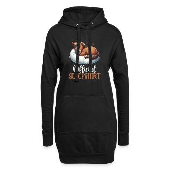 Chemise de nuit officielle Pyjama Funny Horse - Sweat-shirt à capuche long Femme - noir - Devant