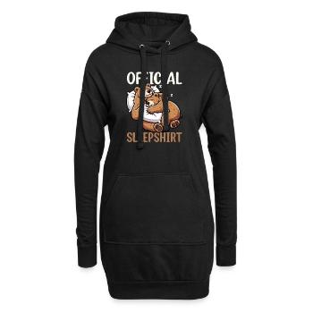 Offizielles Schlafshirt Lustiger Grizzly Bär - Hoodie-Kleid - Schwarz - Vorne