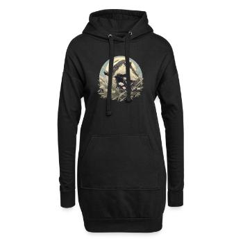 Badger Dachse Dachs - Hoodie-Kleid - Schwarz - Vorne