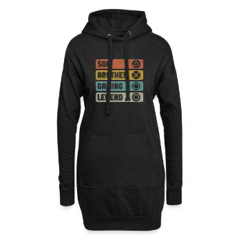 Videospiele Gaming Boys Bruder Teen - Hoodie-Kleid - Schwarz - Vorne