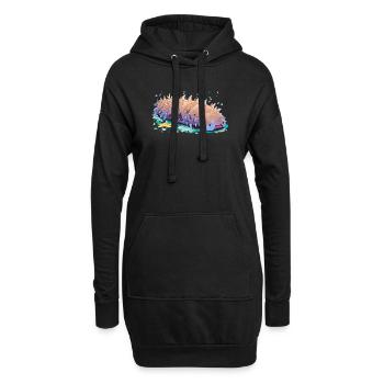 Sea Cucumber Seegurken Seegurke - Hoodie-Kleid - Schwarz - Vorne