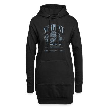 Ball Python Moderne Reptilienwärter Streetwear - Hoodie-Kleid - Schwarz - Vorne