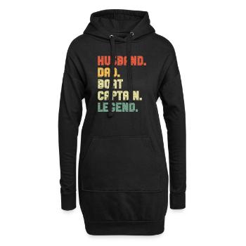 Bootskapitän Lustiger Bootssegelsee Boater - Hoodie-Kleid - Schwarz - Vorne