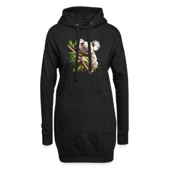 Koalas Koala - Sweat-shirt à capuche long Femme - noir - Devant