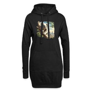 Koalas Koala - Sweat-shirt à capuche long Femme - noir - Devant