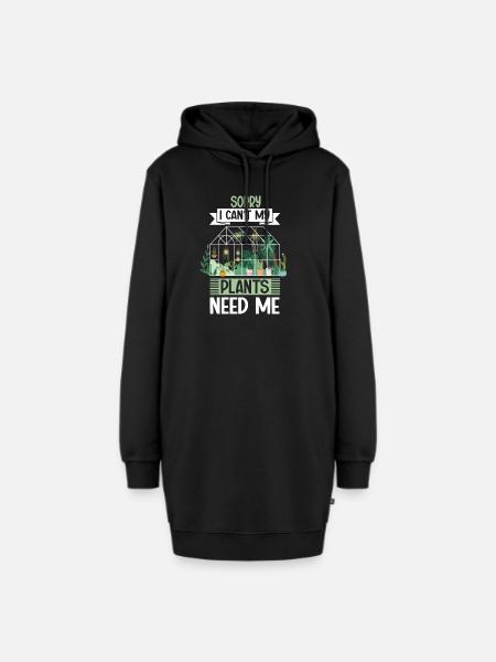 Gartengartengarten Pflanzen Gemüse - Hoodie-Kleid - Schwarz