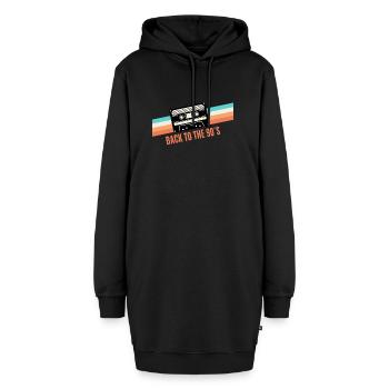 Cassette des années 90 - Sweat-shirt à capuche long Femme - noir - Devant