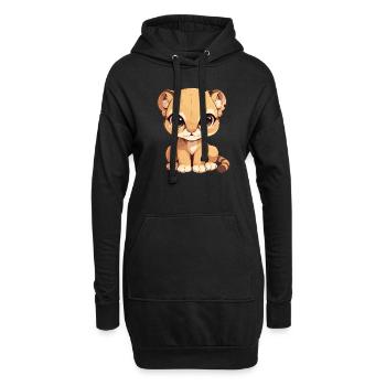 Cougar Berglöwen Berglöwe - Hoodie-Kleid - Schwarz - Vorne