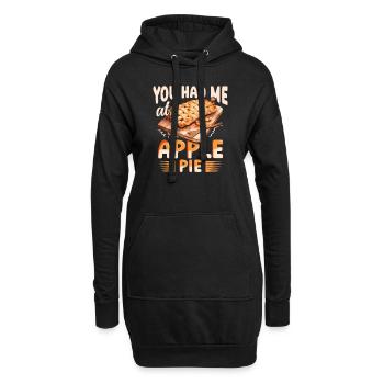 Vous m’avez eu à la tarte aux pommes Thanksgiving applepie - Sweat-shirt à capuche long Femme - noir - Devant