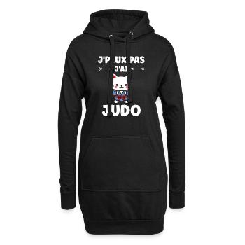 Judo - Hoodie-Kleid - Schwarz - Vorne